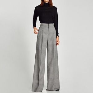 Zara Pleated Wide Leg Dress Pants